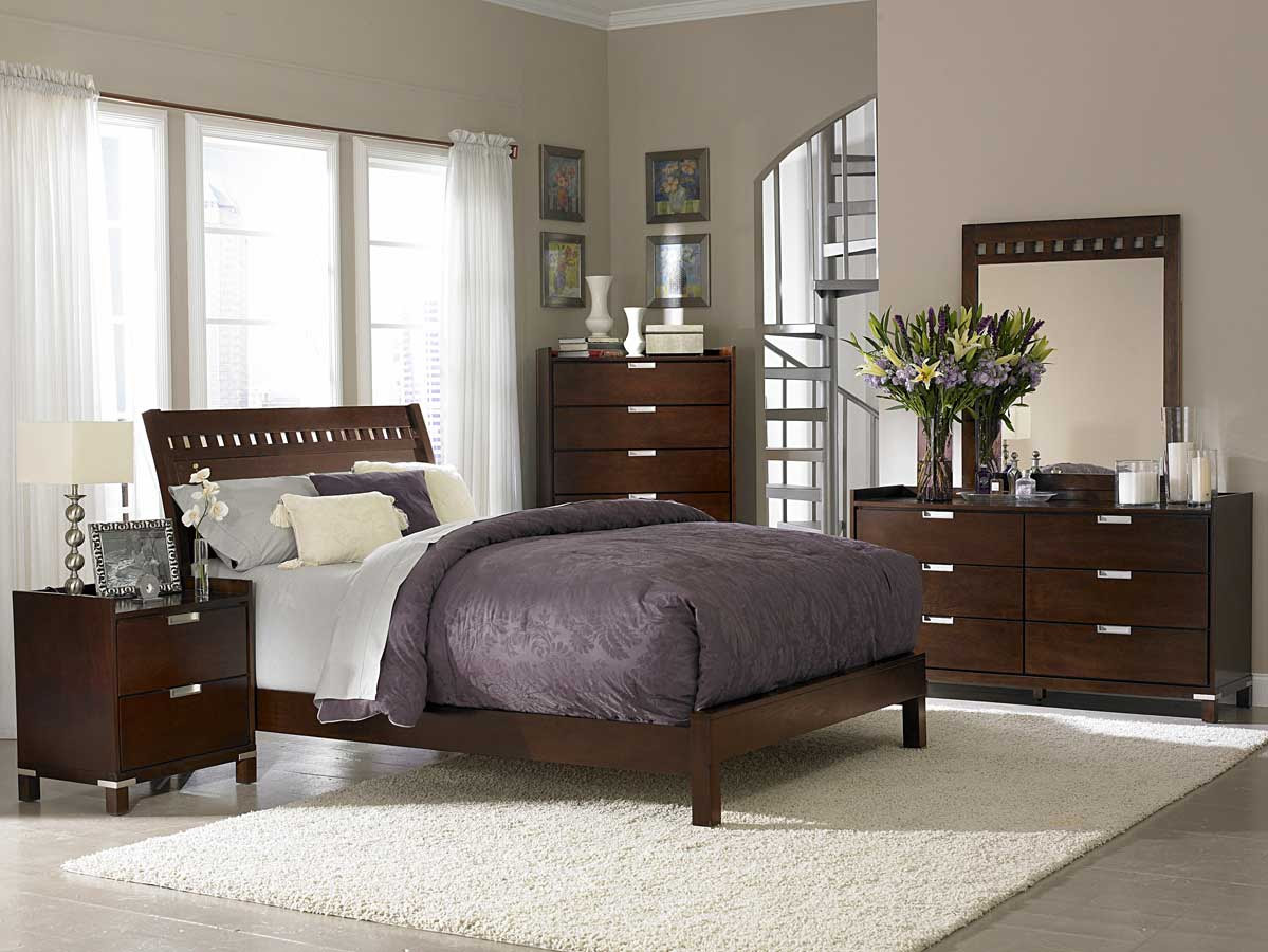 Bella bedroom collection in warm brown cherry homelegance - luxury ...