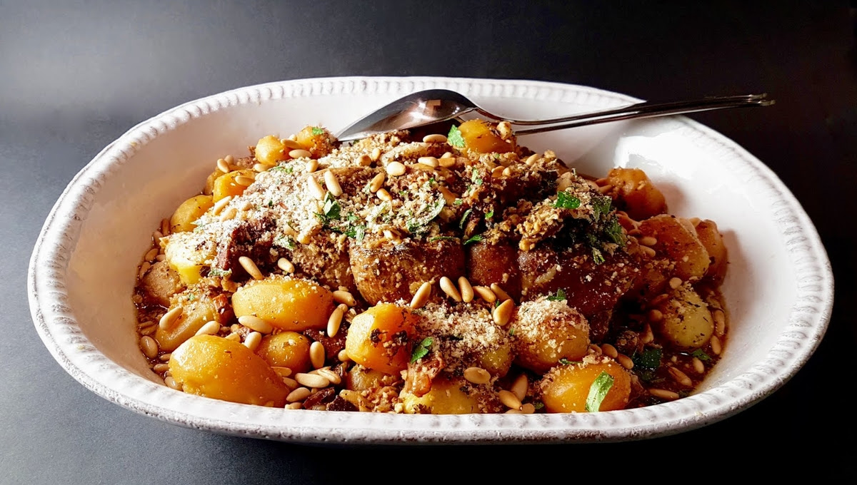 Mariatotal Roti De Tendrons De Veau Farci Aux Noisettes Pommes De