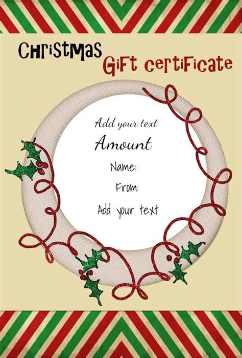 free christmas gift certificate template customize download