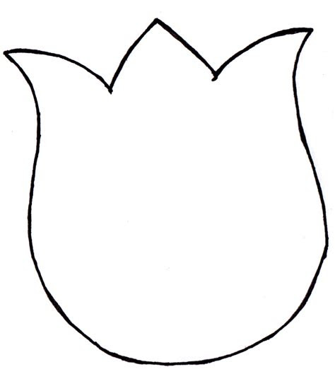 Free giant paper flower template for cricut. large printable tulips clipart best