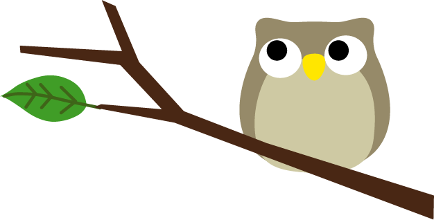 フクロウと月のイラスト 無料イラストフリー素材