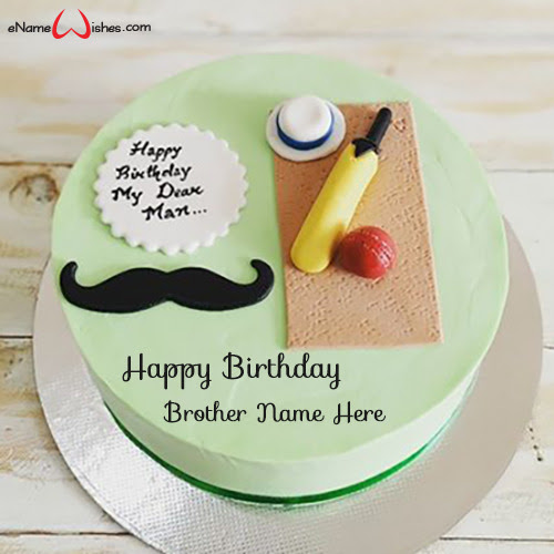 Birthday Cake For Brother With Name Editor Online Free Enamewishes