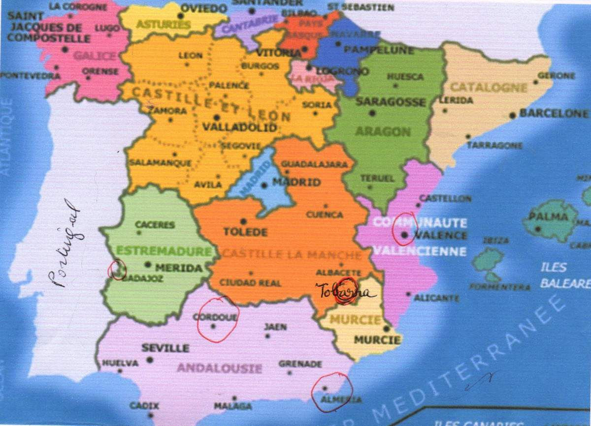 Almeria Espagne Carte | Carte Du Monde