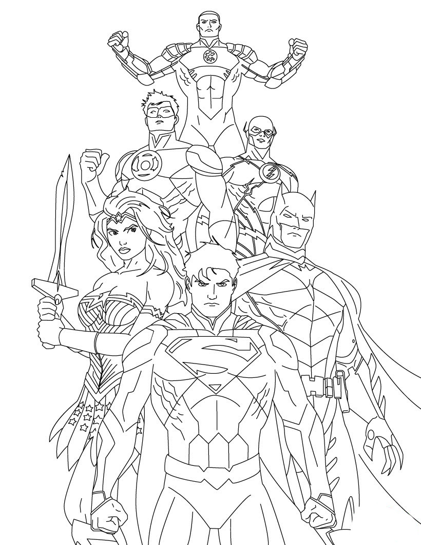 Justice League Coloring Pages