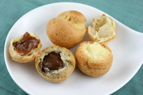 Cream Puffs with Vanilla &amp; Chocolate Pastry Cream