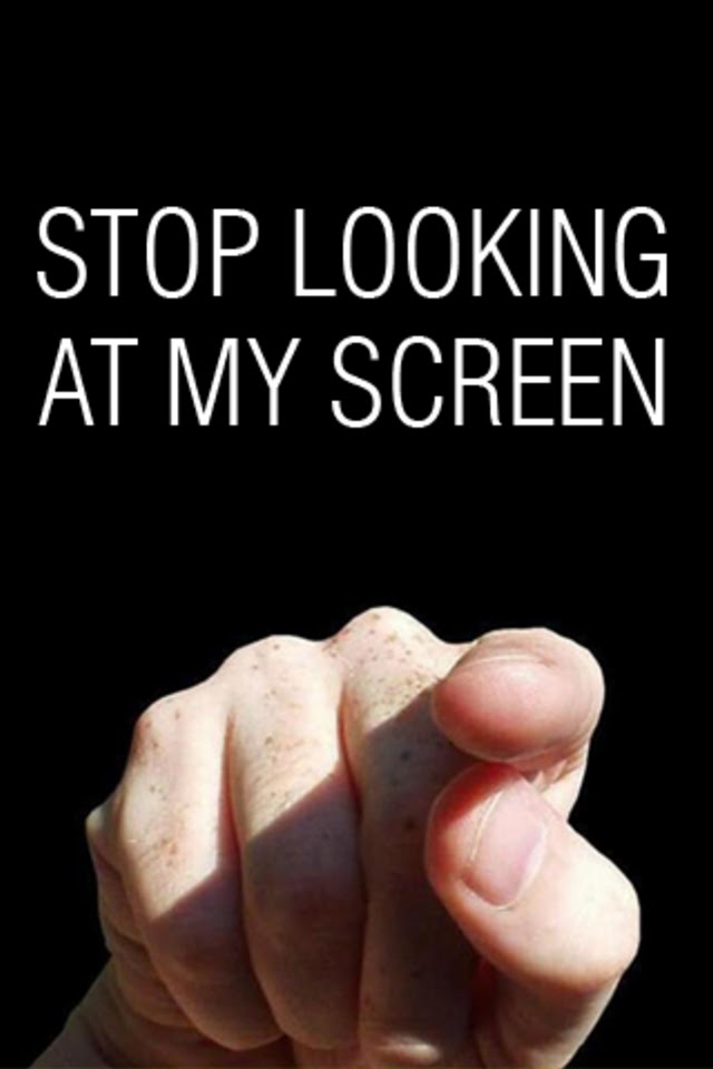 Screen Stare iPhone Wallpaper HD