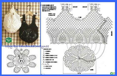 crochet bag chart crochet knit bags pinterest