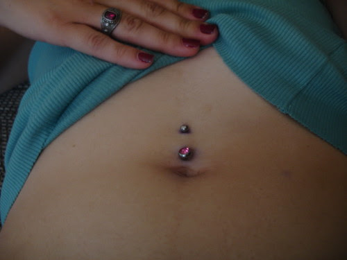 We both got them pierced, holding each other's hands through the whole thing 