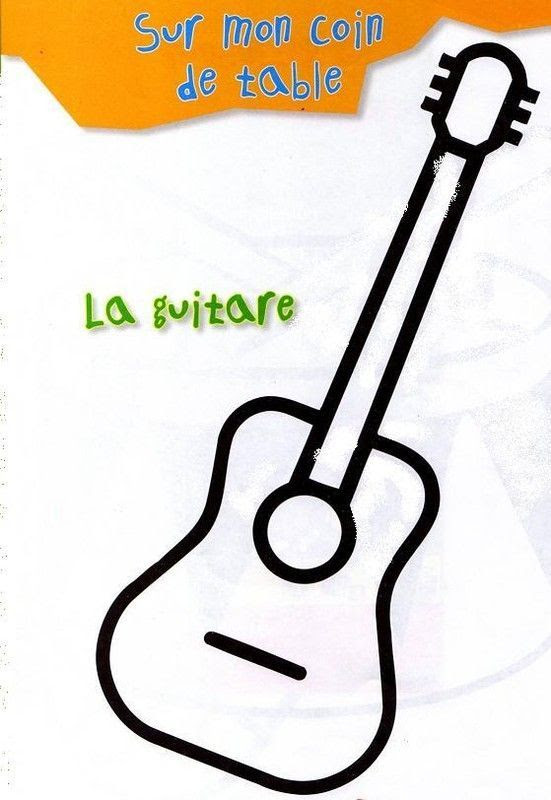Coloriage Guitare A Imprimer