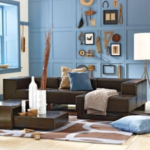 Living Room_Blue-Brown | Fabulous in Four-hundred Square Feet