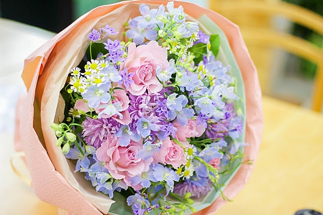 長野の花屋 ヌボー生花店 事例紹介 癒しのパステルカラー