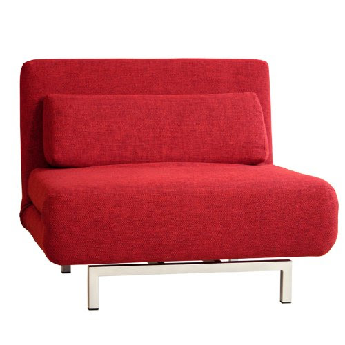 Black Friday Wholesale Interiors Red Fabric Convertible Sofa Chair Bed (Red) LK06-1-D-06-RED Deals