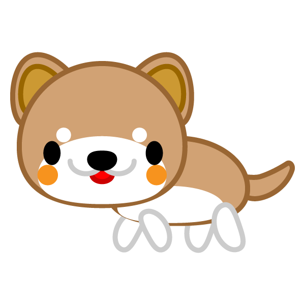 ソフトタッチでかわいい柴犬の無料イラスト 商用フリー オイデ43