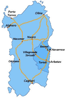Baunei Cartina Sardegna