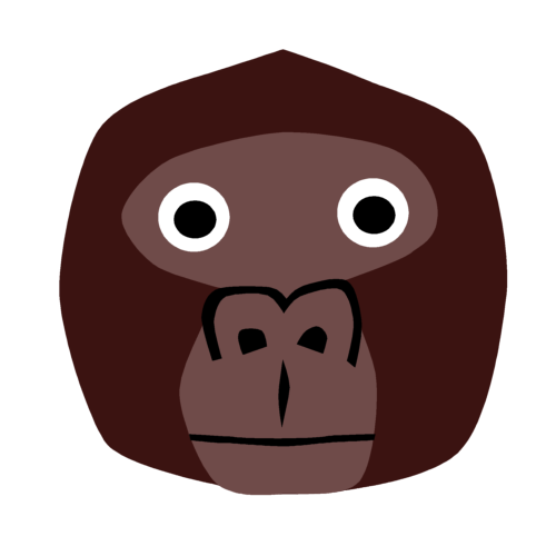 ゴリラの無料イラスト オーフリー写真素材