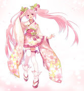 着物 初音ミク Vocaloid 桜ミク ふつくしい Pixiv年鑑 B