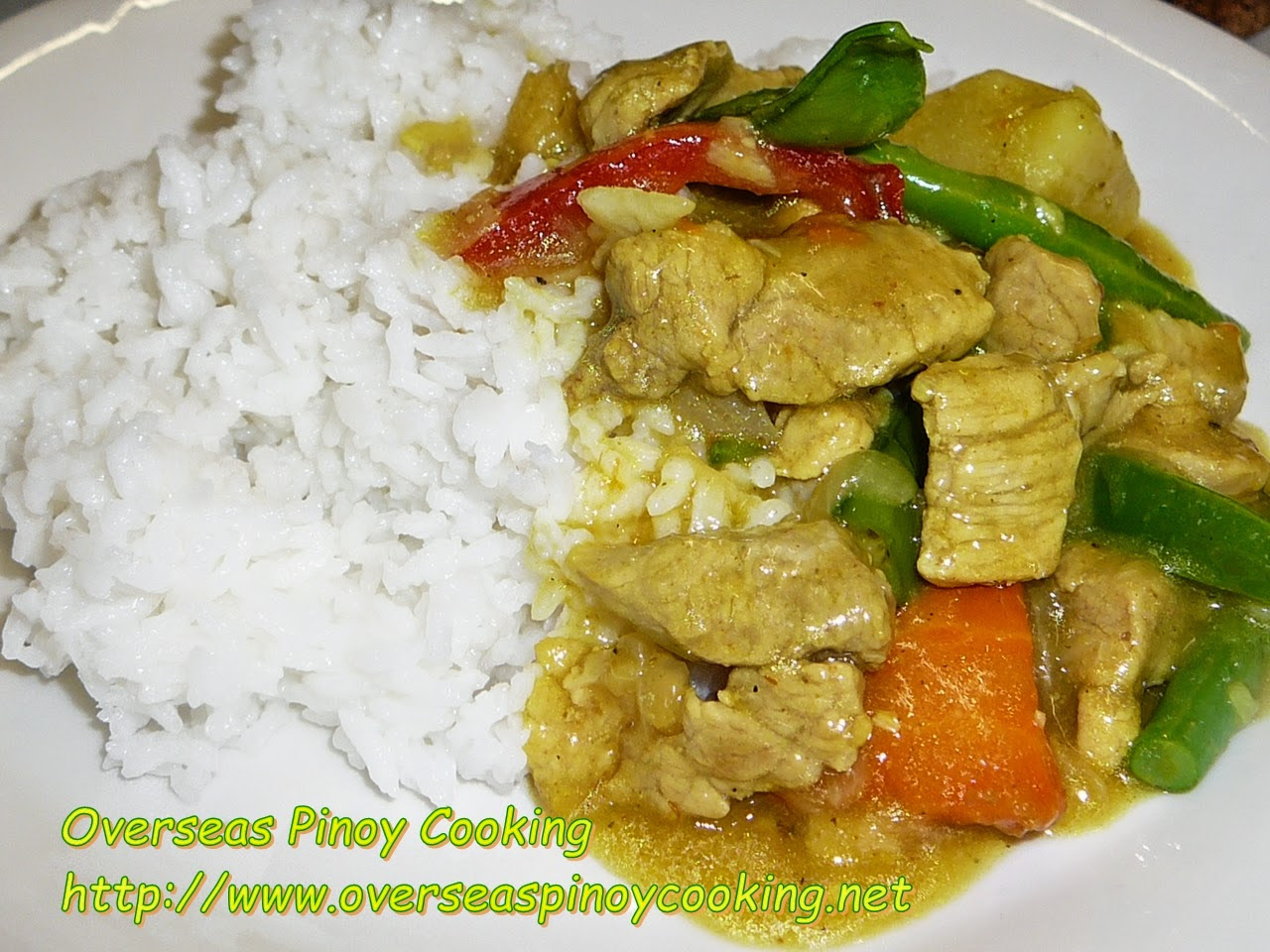 Pinoy Pork Curry Rice