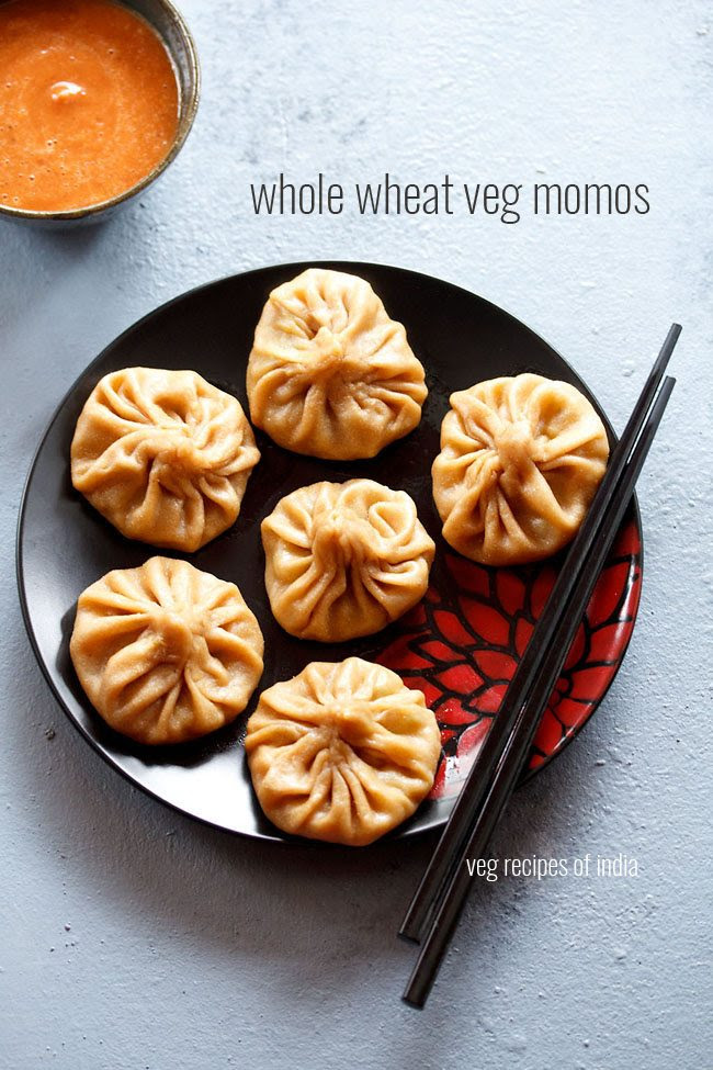 whole wheat veg momo recipe, how to make whole wheat veg momos