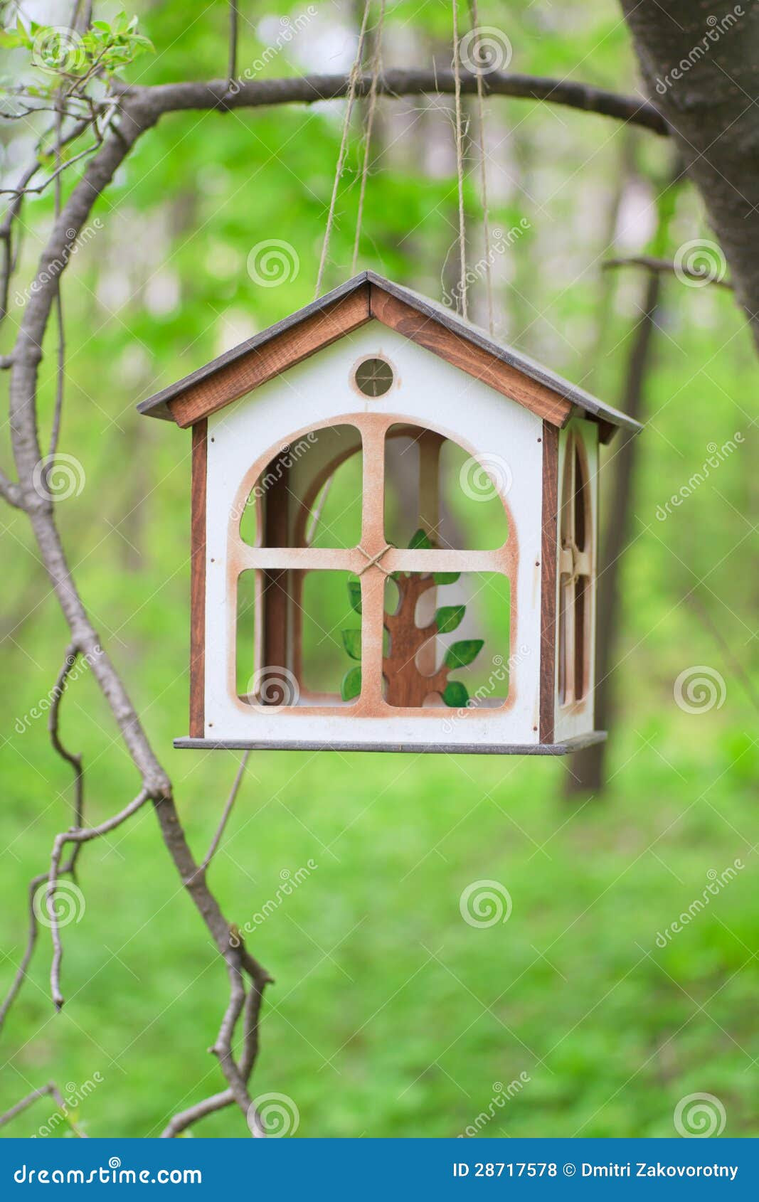 Homemade Wooden Bird Feeder Royalty Free Stock Photos ...