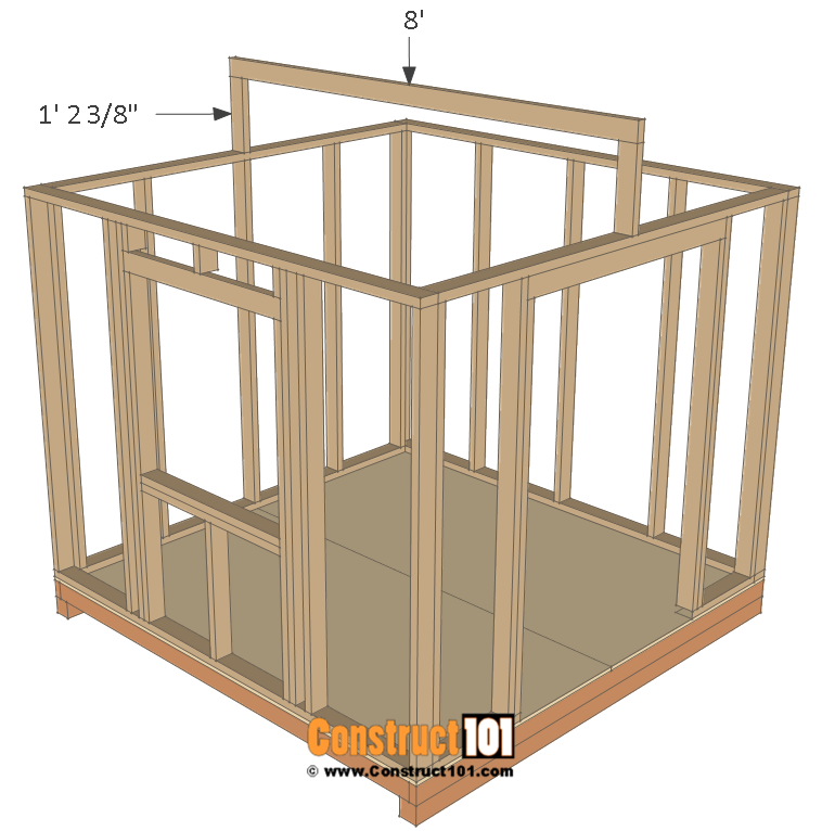 Garden Shed Plans - 8x8 - Step-By-Step - Construct101