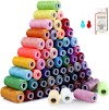 sewing machine spool holder SOLEDI Sewing Thread 60 Colour Each Spool 228m Sewing Kit with 16 Sewing Needles and 2 Needle Threader 48 Pcs Suitable for Sewing by Hand and Sewing by Machine