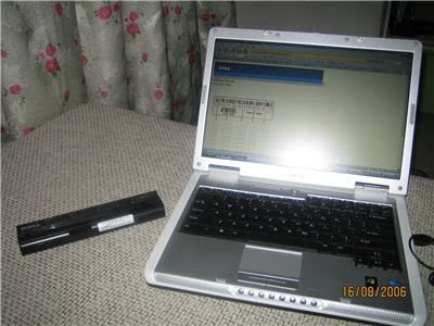 My laptop and battery