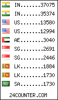 visitors by country counter