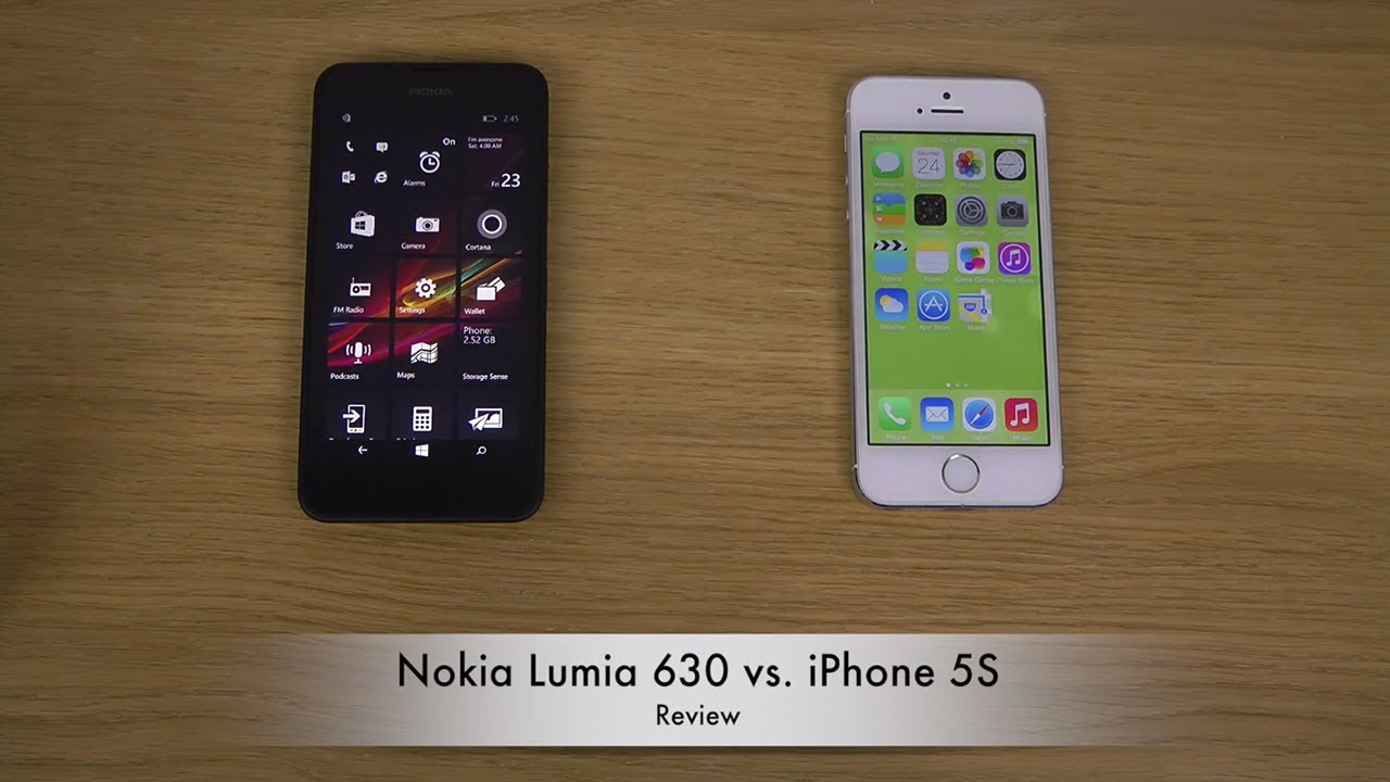 Nokia Lumia 630 vs. iPhone 5S YouTube