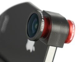Olloclip Quick-Connect Lens Solution (Fisheye Lens, Macro Lens, Wide-angle Lens)for iPhone 4 / 4S - OC-IPH4-FWM-R - Red