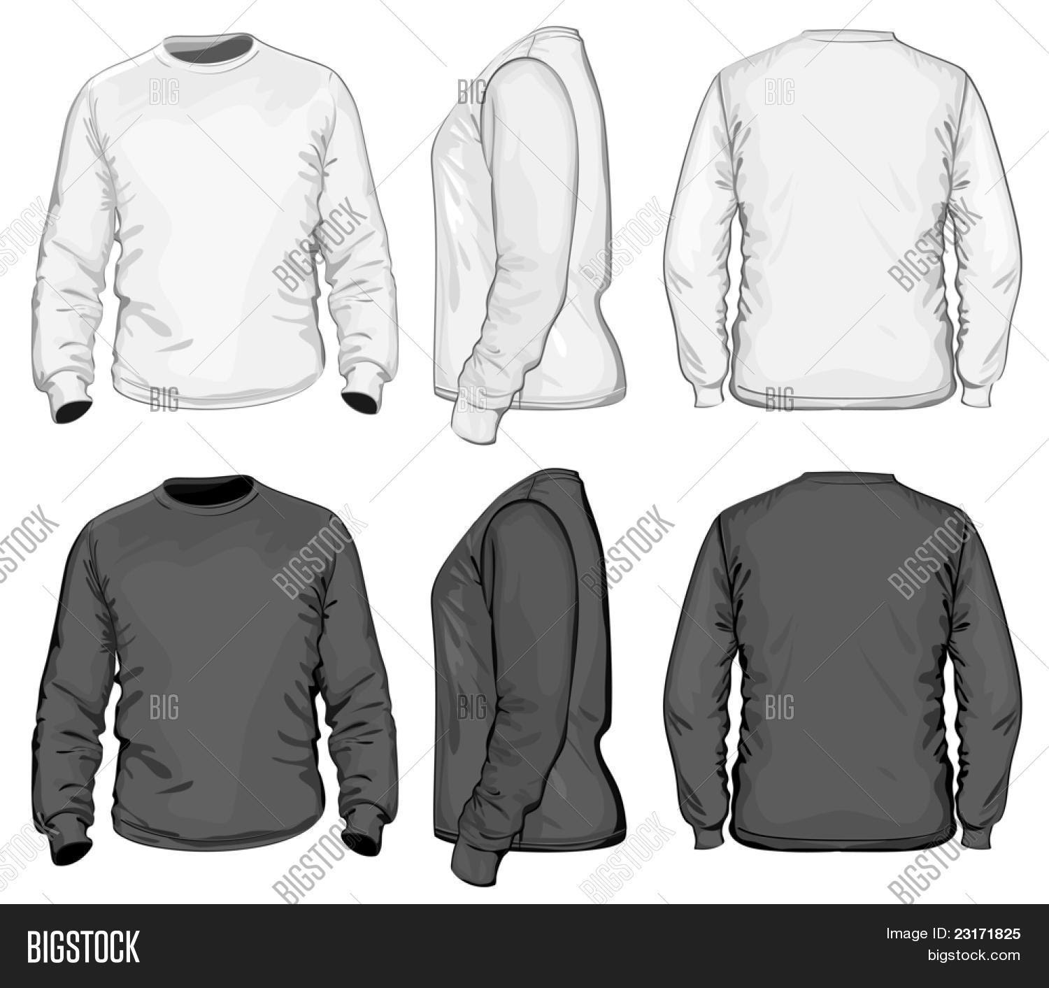 Download Vector. Men's t-shirt design template (front, back and ...