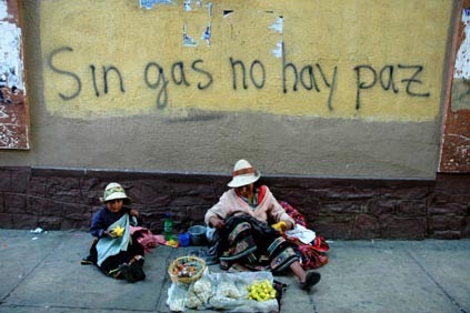 Potosinas que venden en La Paz