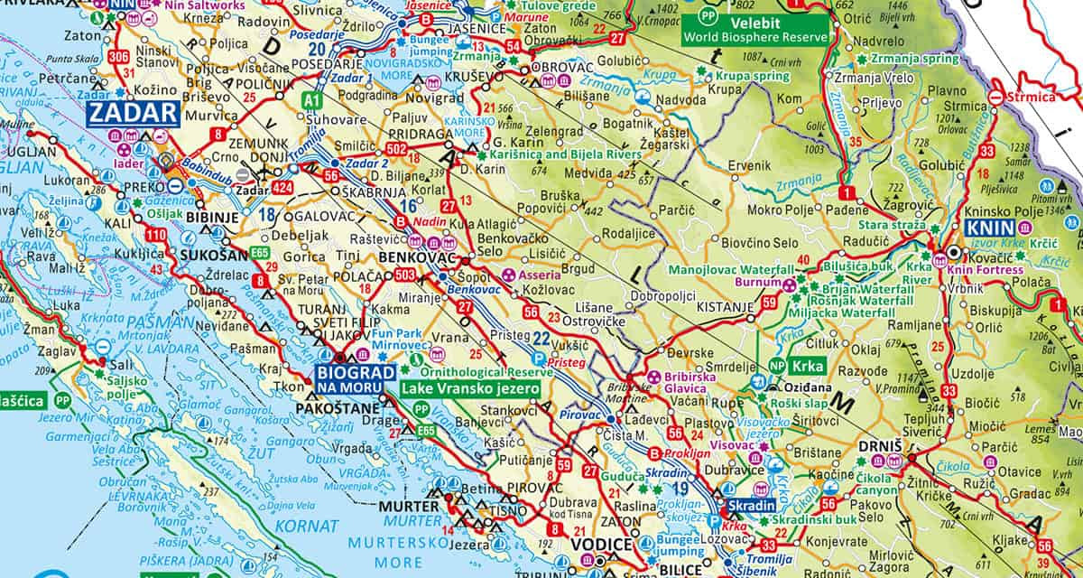 chorvatsko mapa Stáhněte si kvalitní mapu Chorvatska   eJADRAN.CZ chorvatsko mapa