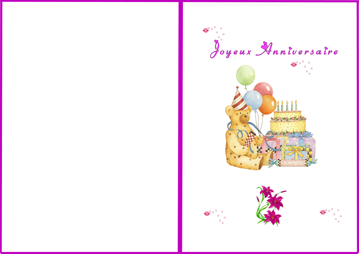 Carte A Imprimer Anniversaire Page 3