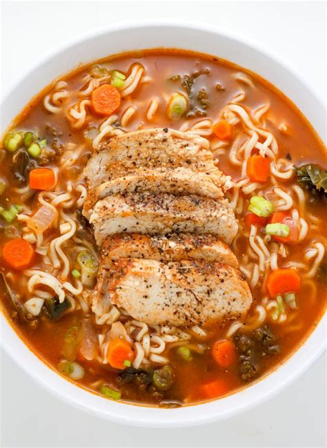 Fast delivery to your home or office. Blackened Chicken Ramen Noodle Soup - Baker by Nature