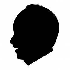 男性の横顔 シルエット イラストの無料ダウンロードサイト シルエットac