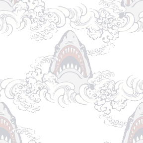 鮫波しぶきと鮫 No 151 和柄タッチ鮫の壁紙用イラスト 条件付フリー素材集 スマホなど携帯電話対応