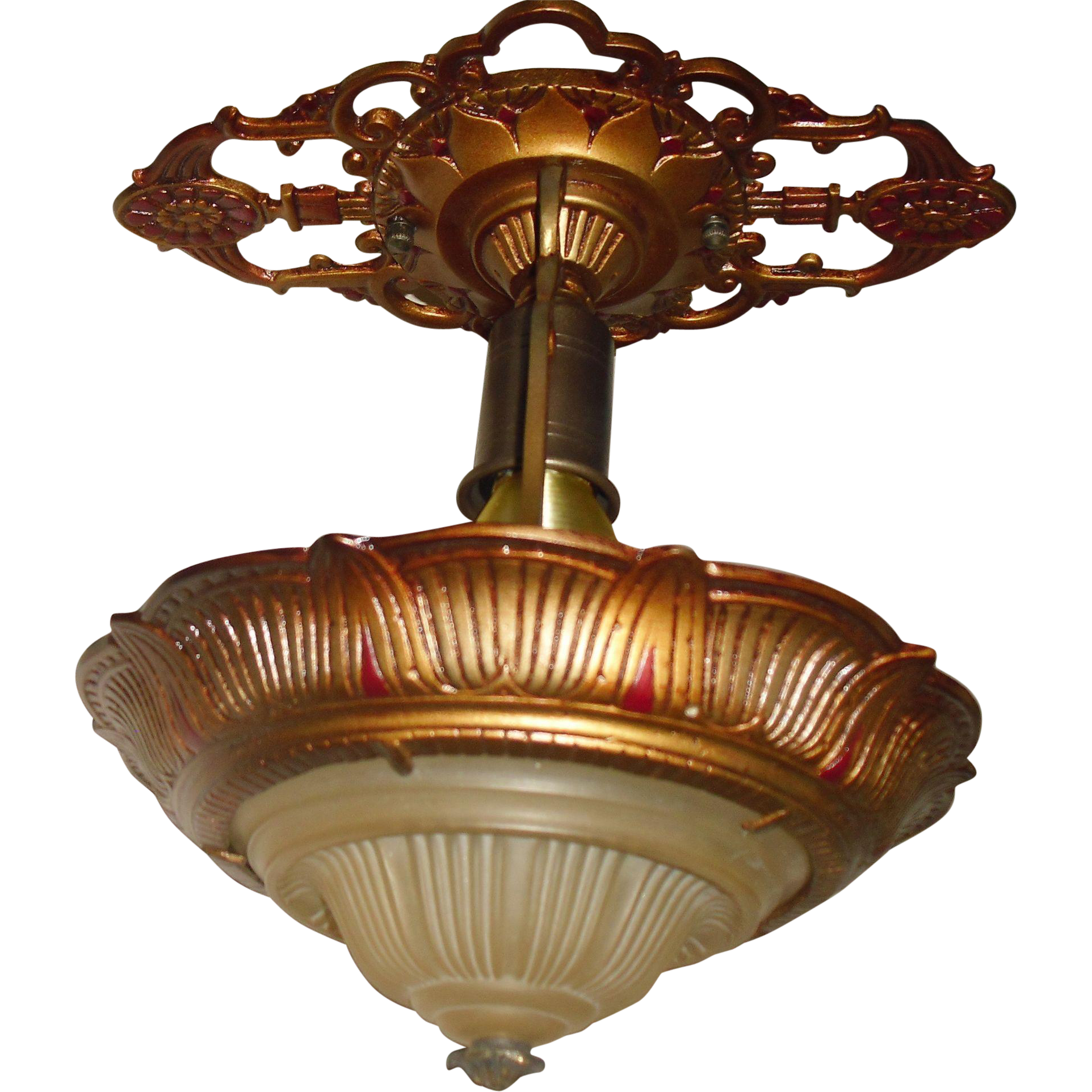 Art Deco Flush Mount Ceiling Light Fixture from ...
