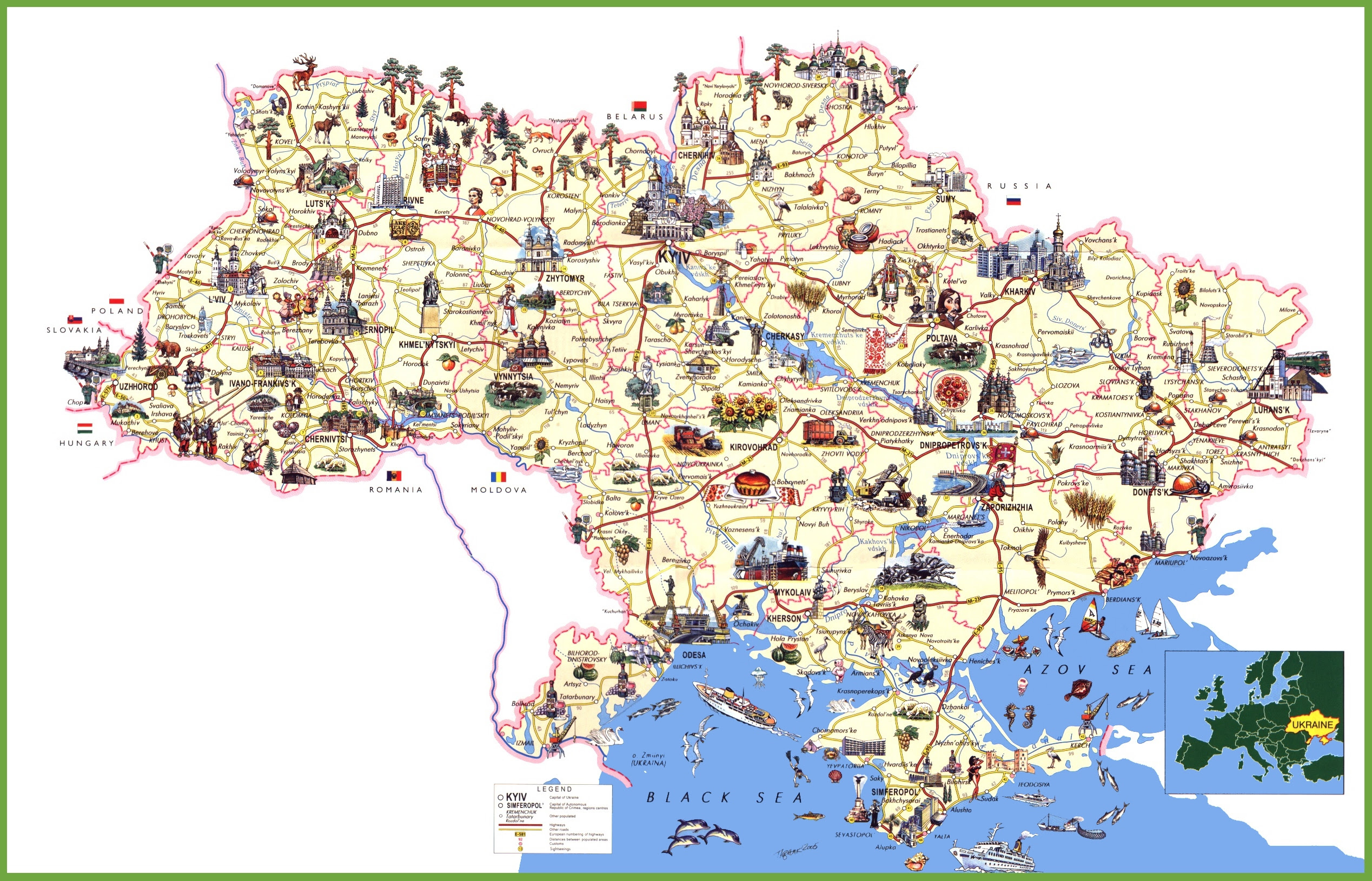 ukraine travel map