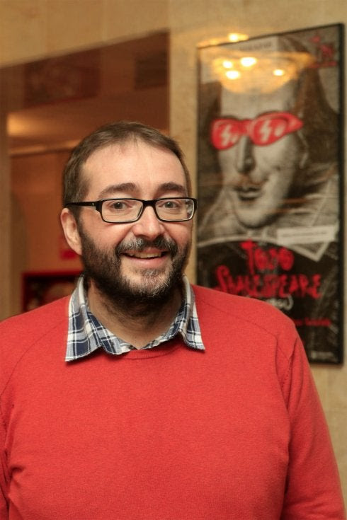 Juan Ramón Santos, en el teatro Alkázar de Plasencia. :: andy solé