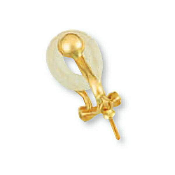 クリップ式イヤリングパーツ ぶら下げ用つきさし付き イエローゴールド 1個売り 18金 ノンホール 手芸用品 その他 金具 縦19 0mm 18金 部品 18k K18yg キャスト製 イヤリングパーツ 飾り パーツ 18k 貴金属 ジュエリー ネックレス Rubby高級感漂う18金のイアリング