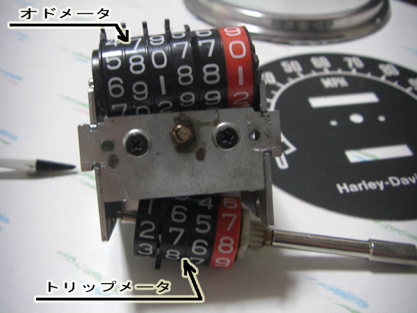 スピードメータの構造とメータドライブユニットの破損
