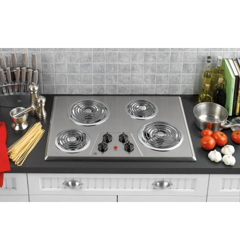 GE JP328SKSS 30 Electric Cooktop - Stainless Steel