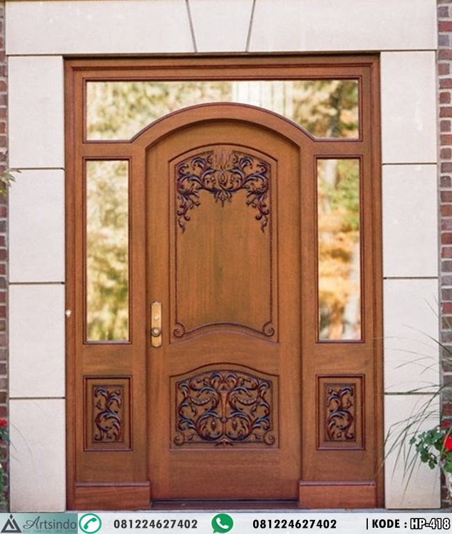 Pintu Utama Single Ukiran Mewah Kayu Jati Harga Pintu Pintu Utama Single Ukiran Mewah Kayu Jati Harga Pintu