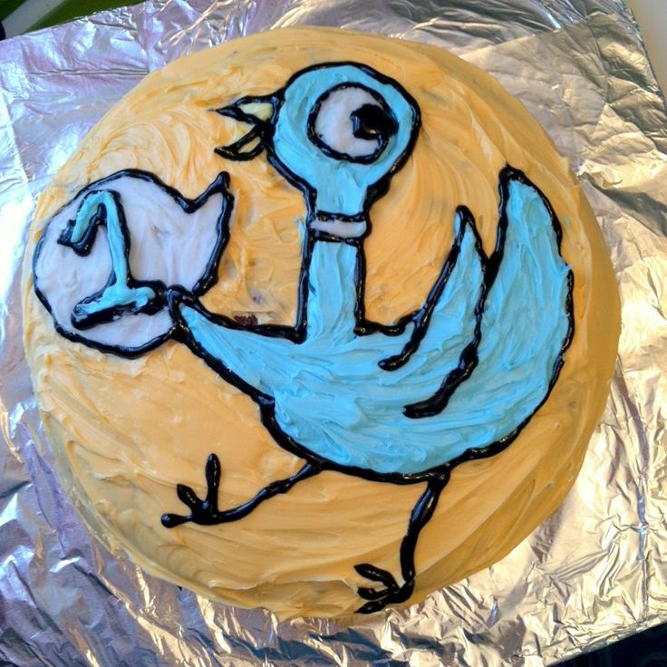 Adorable Mo Willems Pigeon themed Birthday Party.