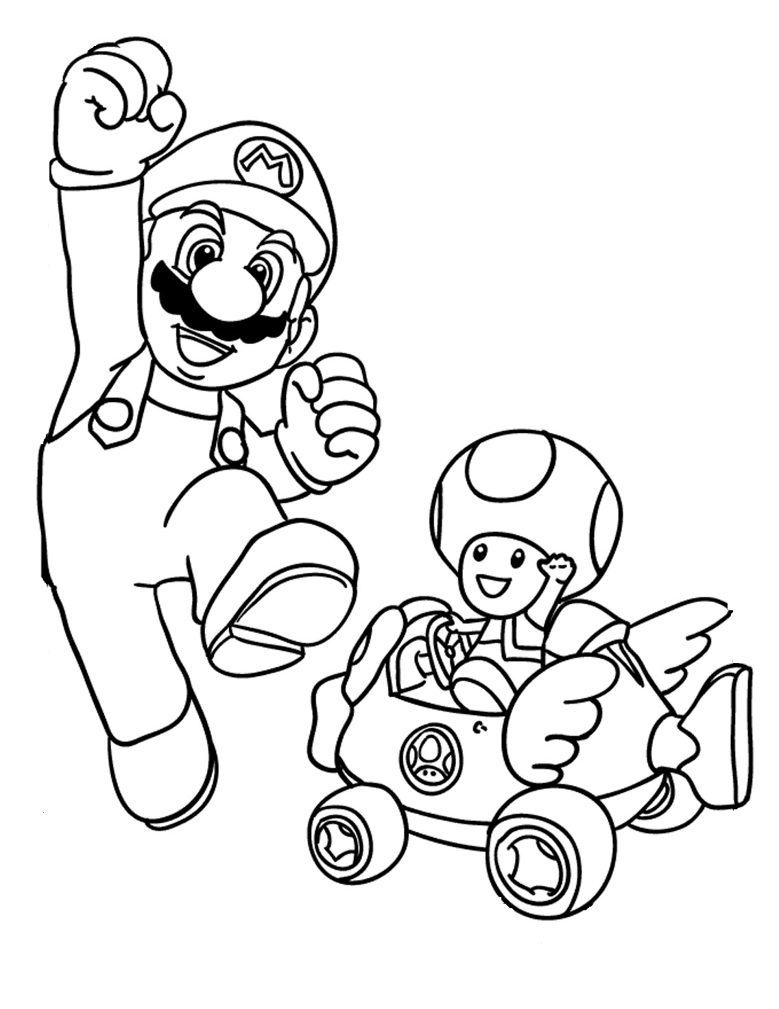 Super Mario Toad Coloring Pages at GetColorings.com | Free ...
