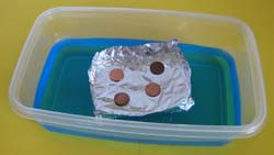 easy science experiment, tin foil boats