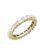 faux diamond and 14K yellow gold ring