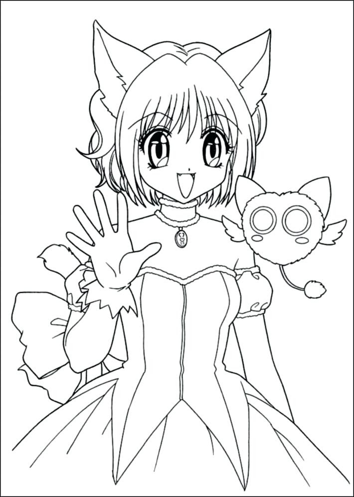 Cute Anime Girl Coloring Pages at GetColorings.com | Free printable