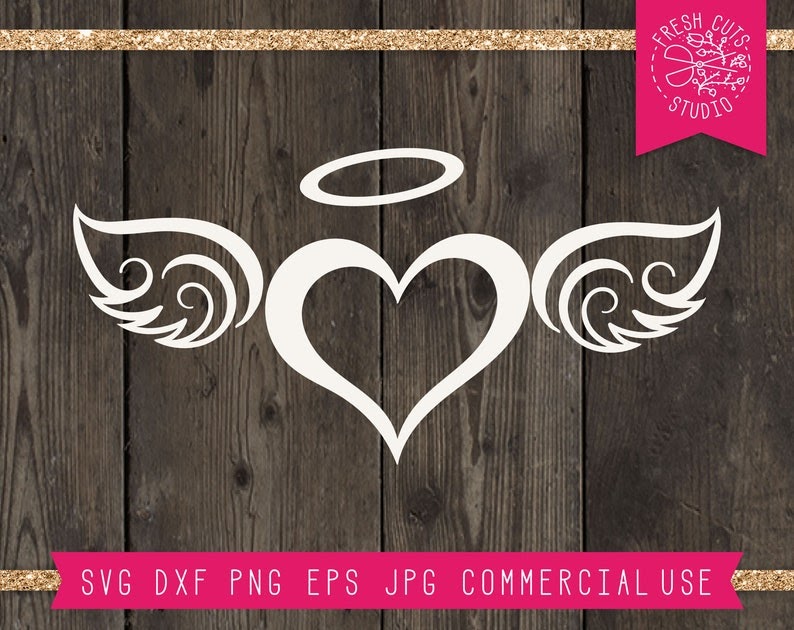 Download Heart With Angel Wings Svg Free 771 SVG PNG EPS DXF File for Cricut, Silhouette and Other Machine