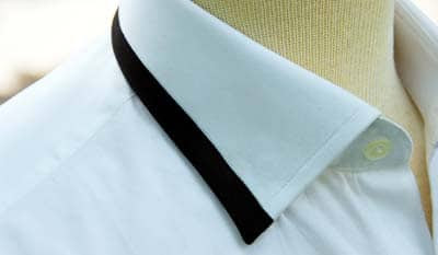Dress Shirt Collar Black Stripe